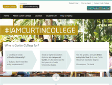 Tablet Screenshot of curtincollege.edu.au